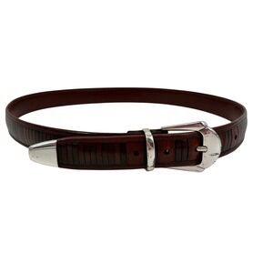 Mezlan Mens Brown Textured Leather Western Belt #3109 Made in Spain 34